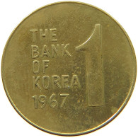 KOREA SOUTH 1 WON 1967 #s149 0529 - Corée Du Sud
