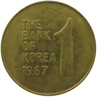 KOREA SOUTH 1 WON 1967 #s149 0527 - Corée Du Sud