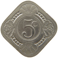 NETHERLANDS 5 CENTS 1938 #s184 0027 - 5 Cent