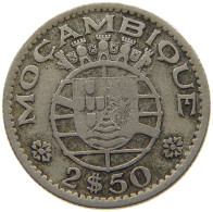 MOZAMBIQUE 2 1/2 ESCUDOS 1953 #s185 0733 - Mozambico