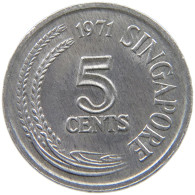 SINGAPORE 5 CENTS 1971 #s190 0491 - Singapour
