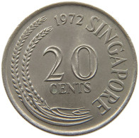 SINGAPORE 20 CENTS 1972 #s190 0349 - Singapour