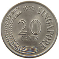 SINGAPORE 20 CENTS 1970 #s190 0327 - Singapour