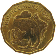 SEYCHELLES 10 CENTS 1977 #s174 0785 - Seychelles