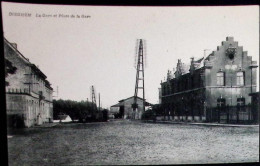 CPA Dieghem, La Gare Et Place De La Gare - Diegem