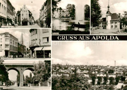Apolda Bahnhofstrasse Lohteich Rathaus Viadukt Panorama - Apolda