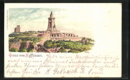 Lithographie Kyffhäuser, Kyffhäuser-Denkmal - Kyffhäuser