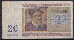 BELGIË - 20 Frank - 03-04-1956 - Twintig Frank - Nationale Bank Van België (kwaliteit Zie Scan) - Altri & Non Classificati