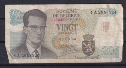 BELGIË 20 FRANK -TWINTIG FRANK- Jaartal 15-06-1964 (kwaliteit Zie Scan) - Altri & Non Classificati