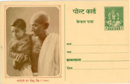 India 9ps Gandhi 1944 Picture Stationery Card - Autres & Non Classés