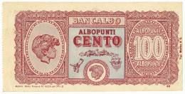 100 ALBOPUNTI BANCALBO BUONO CONCORSO ALBI MOD. ITALIA TURRITA 29/01/1951 SPL- - [ 7] Errors & Varieties