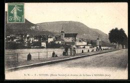 CPA Seyssel, Vue Générale Et Avenue De La Gare - Seyssel