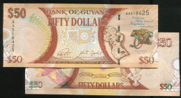 GUYANA , 50th Com  Animal  50-Dollar , 2016 , UNC - Guyana