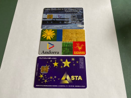 - 3 - Andorra Chip 3 Different Phonecards - Andorra