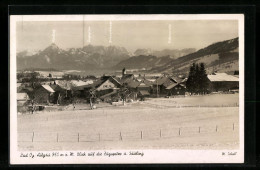 AK Bad Oy / Allgäu, Ortsansicht Mit Kirche, Blick Auf Zugspitze Und Säuling - Zugspitze