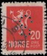 Norvège 1926. ~ YT 115 Perforé - 20 Ø Armoiries - Gebruikt