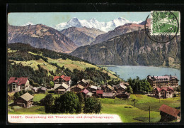 AK Beatenberg, Gesamtansicht Mit Thunersee Und Jungfrauengruppe - Beatenberg