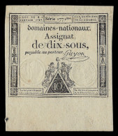 France 04.01.1792 Assignat, Domaines Nationaux, 10 Sous, P-A53 Banknote - Assignats