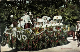 CPA USA, Floral Parade, Geschmückter Festwagen - Autres & Non Classés