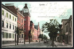 AK Apolda, Bahnhofstrasse Mit Reichspost, Pferdekutsche - Apolda