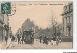 AZ-BFP1-0684-59 - SAINT-POL-SUR-MER - Rue De La République - Coté De Fort Mardyck - Tramway - Saint Pol Sur Mer