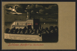 Mondschein-Lithographie Langenargen, Schloss Montfort In Der Nacht - Langenargen