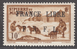 Delcampe - St. Pierre & Miquelon 1941/1942 FRANCE LIBRE Mi#253 Mint Hinged - Ongebruikt