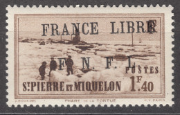 Delcampe - St. Pierre & Miquelon 1941/1942 FRANCE LIBRE Mi#271 Mint Hinged - Ongebruikt
