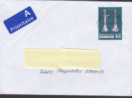 Denmark A PRIORITAIRE Label MIDTSJÆLLANDS POSTCENTER 2007 Cover Brief Lettre BRØNDBY STRAND National Museum Axes - Covers & Documents