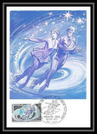 2534/ Carte Maximum (card) France N°1665 Championnats Du Monde De Patinage Sur Glace Skating Edition Cef 1971 - Figure Skating