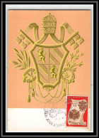 48997 N°744 Abbaye Nullius Dioecesis Charles III Pie IX 1968 Monaco Carte Maximum (card) Fdc édition Cef - Abbeys & Monasteries
