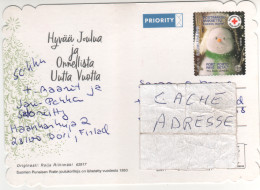 Timbre , Stamp " Croix Rouge , Bonhomme De Neige " Sur CP , Carte , Postcard  Du ?? - Covers & Documents