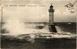 CPA BELLE-ISLE - Le Palais - Un Coup De Mer A La Jetée Nord (431514) - Palais