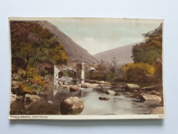 Fingle Bridge And River Teign, Dartmoor, Devon, Old Postcard 1940s - Dartmoor