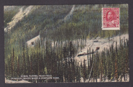 Postcard, CANADA, Field, Spiral Tunnel, In Which Trains Make A Complete Turn - Other & Unclassified