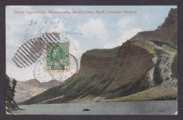 Postcard, CANADA, Banff, Mount Inglismaldie, Minnewonka, Devil's Lake - Banff