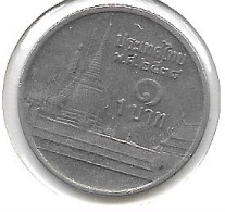Y#183 1 Baht BE2538 (1995) - Tailandia