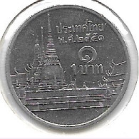 Y#183 1 Baht BE2538 (1995) - Tailandia