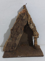 87385 Presepe - Grotta In Legno E Sughero - 28x14 Cm - Kerstkribben