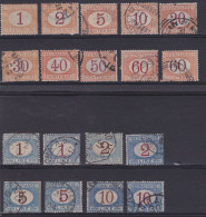 Italy 1870-1925 Postage Due #J3 - J20 Fvf-u (Set Of 18) - Postage Due