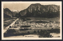 AK Landquart, Ortsansicht Mit Blick In Die Alpen - Landquart