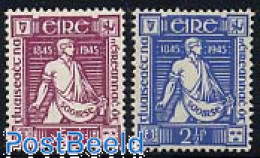 Ireland 1945 Thomas Davis 2v, Mint NH, Various - Agriculture - Neufs