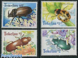 Tokelau Islands 1998 Beetles 4v, Mint NH, Nature - Insects - Tokelau