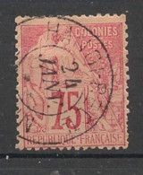 COLONIES GENERALES - 1881 - N°YT. 58 - Type Alphée Dubois 75c Rose - Oblitéré / Used - Alphée Dubois