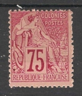 COLONIES GENERALES - 1881 - N°YT. 58 - Type Alphée Dubois 75c Rose - Neuf* / MH VF - Alphée Dubois