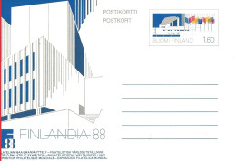 Finland 1988  Card With Imprinted Stamp, Finlandia 88, FMK 1.60 Unused - Briefe U. Dokumente