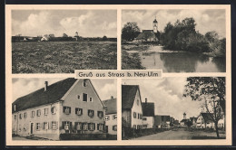 AK Strass / Neu-Ulm, Partie Am Wohnhaus, Strassenpartie, Seeansicht, Blick Zur Stadt - Neu-Ulm