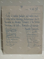 Italia Padova 1918 Cartoncino Con Autografi Barzini Benedetti Civinini Simoni Fraccaroli Amicucci Podrecca Etc. - Scrittori