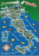 Delcampe - (MAPPA) ITALY - New Postcard - Landkarten
