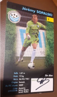 Delcampe - Autographe Jéremy  Sopalski Tours Football Club - Fussball